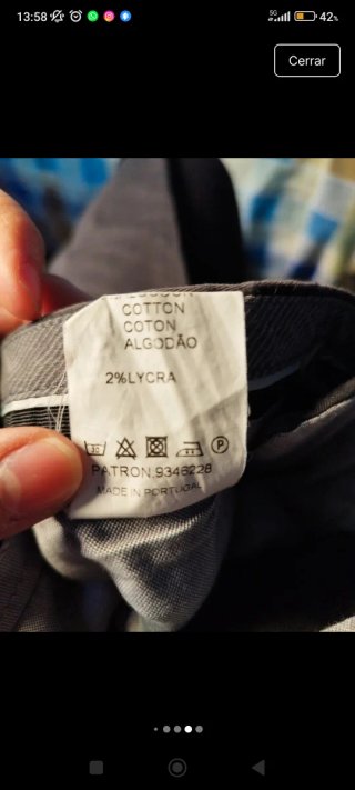 Pantalón chino hombre negro