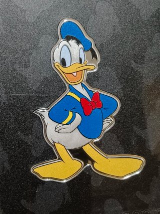 Moneda 1 dollar Plata Donald Duck - Disney