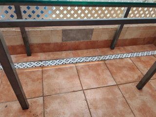 Mesa cristal base metal