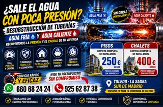 Servicio fontanería: baja presión agua