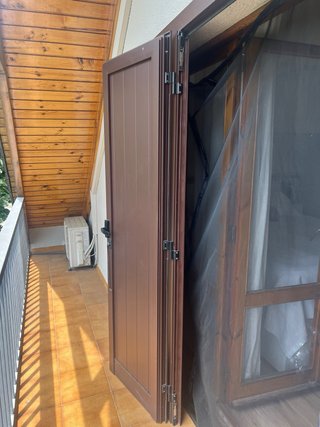 Porticones de aluminio para ventanal o balconera