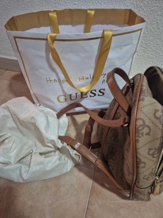 Bolso Guess Beige y Marrón