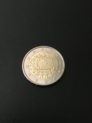 Moneda 2€ Letonia 2015 Bandera