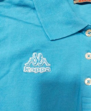 Polo Kappa Donna M Azzurro Cotone