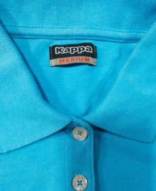 Polo Kappa Donna M Azzurro Cotone