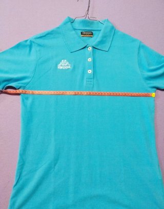 Polo Kappa Donna M Azzurro Cotone