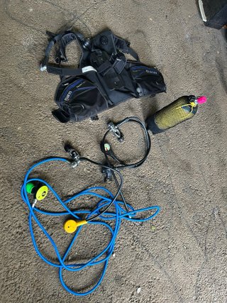 Botella de buceo Faber 92/0801+regulador+chaleco