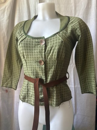 Felpa verde pied de poule Miss Sixty