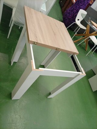 Mesa de comedor extensible madera.