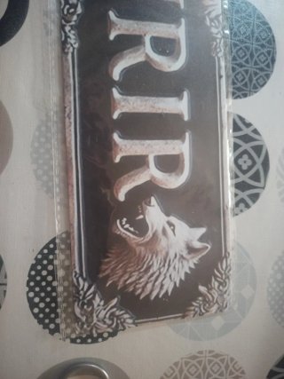 Placa metálica decorativa Fenrir