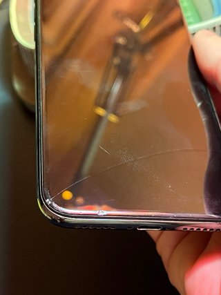 iPhone X 256GB Negro con raya en vidrio