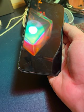 iPhone X 256GB Negro con raya en vidrio