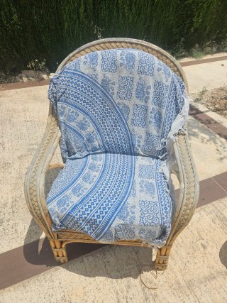 Conjunto 2 Sillones y Sofá Mimbre