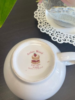 Teiera e tazza vintage impilabile