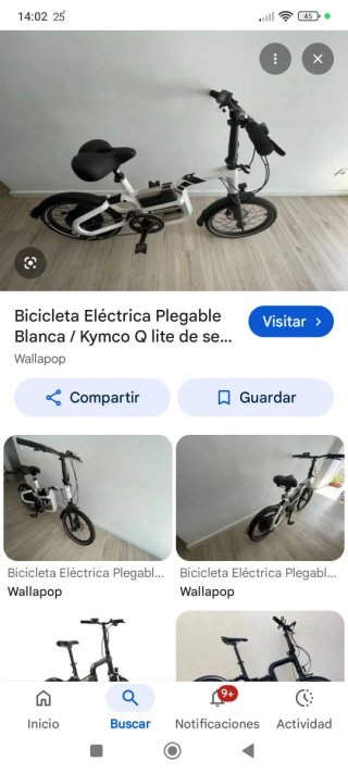 Bicicleta Eléctrica Kymco Q Lite Blanca