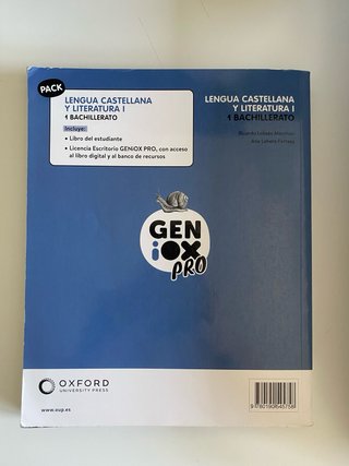 Lengua castellana y literatura I. Libro del est...