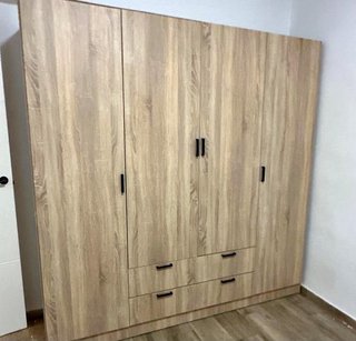 armario de madera 4 puertas montaje! regalo almoha