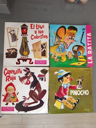 Lote 4 Discos Vinilo Cuentos Infantiles