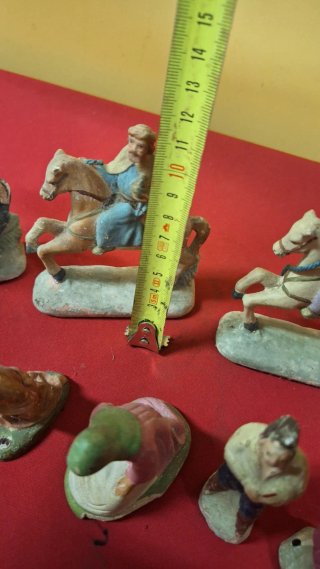 16 Figuras Belén Antiguas Barro