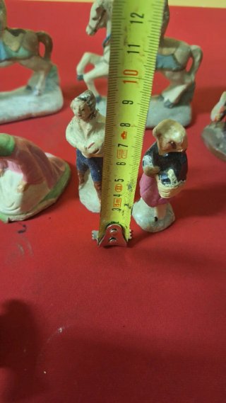 16 Figuras Belén Antiguas Barro