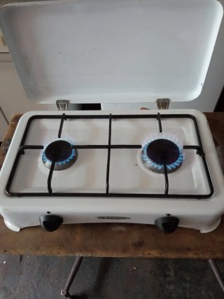 Cocina Gas Butano Portátil 2 Fuegos