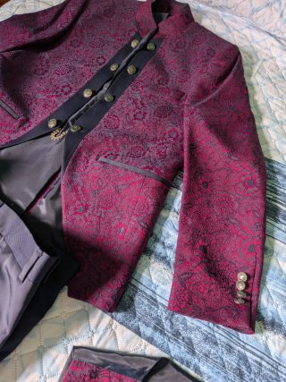 Traje de Novio Boda Buganvilla/Azul marino tornaso
