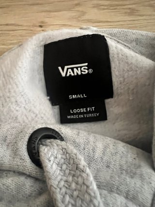 Sudadera Vans gris con logo azul