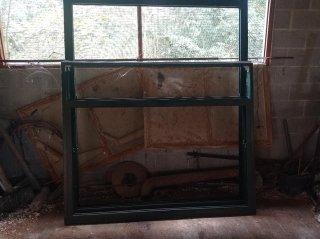 Ventanas de aluminio doble cristal.  Paneles nuevo