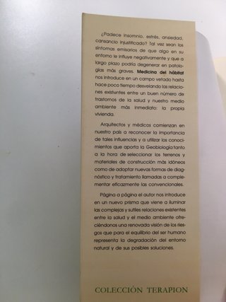 Geobiologia. Medicina Del Habitat