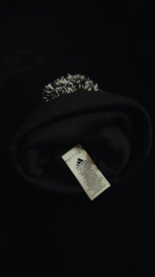Gorro Adidas Pompon Negro Blanco Talla Única