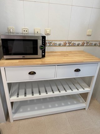 Carrito Cocina Blanco/Madera