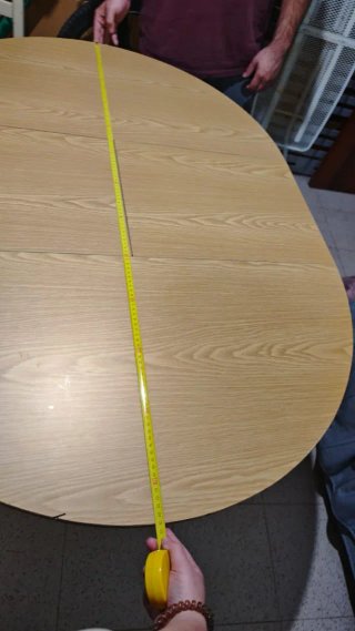 Mesa redonda extensible madera 90-175 cm