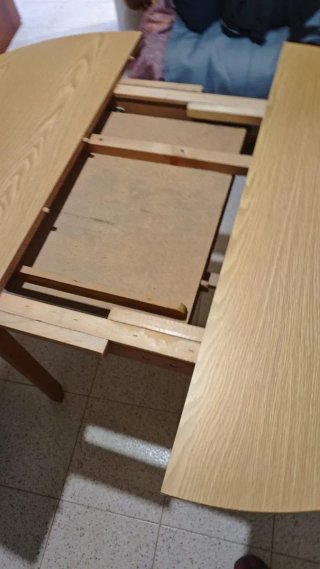 Mesa redonda extensible madera 90-175 cm