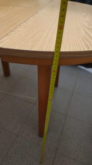 Mesa redonda extensible madera 90-175 cm