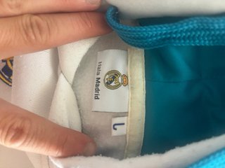 Sudadera Real Madrid Blanca y Turquesa