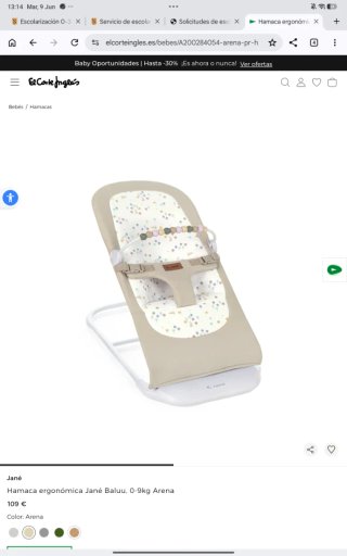 Hamaca Jané Baluu Ergonómica Arena