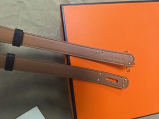 Cinturón Hermès Kelly Negro Dorado