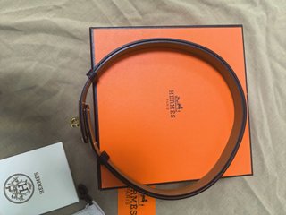 Cinturón Hermès Kelly Negro Dorado