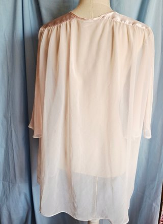 Blusa gasa salmón satinada talla única