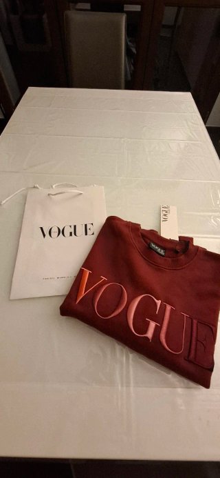 Felpa Vogue Bordeaux Taglia S Nuova