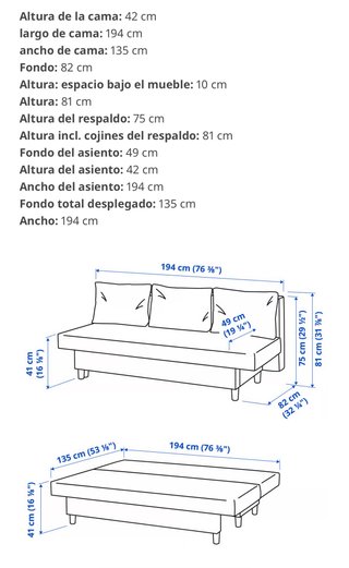 Sofá cama ÄLVDALEN