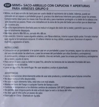 Saco-arrullo para capazo y grupo 0 Jané