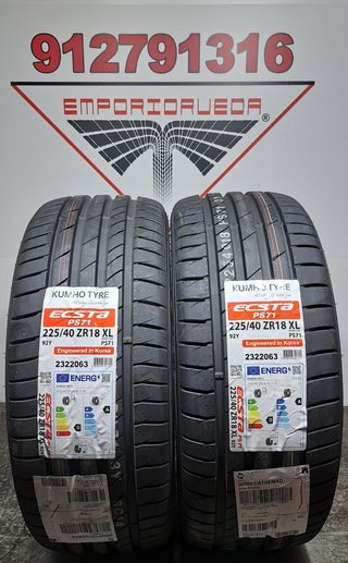 4UD 225 40 18 Y KUMHO RUEDA NUEVA YA MONTADA