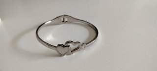 Pulsera Lotus Corazones Plata