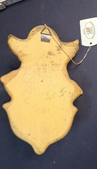 Acquasantiera angelo legno e ceramica 18x12 circa
