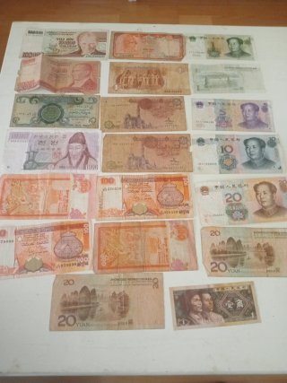 Colección 20 Billetes Asia