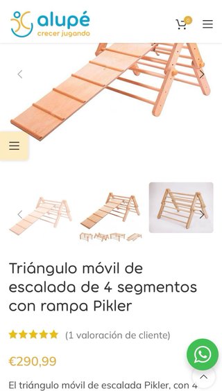 Triángulo Pikler madera