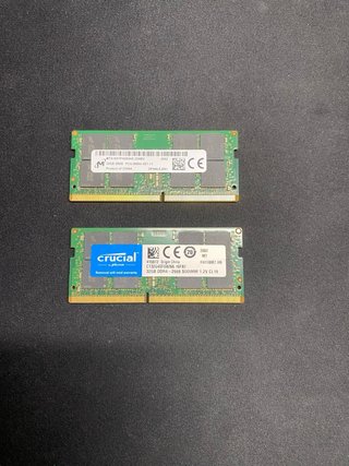 2x 32GB Crucial DDR4 2666MHz SO-DIMM RAM
