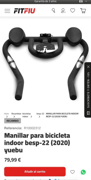 Bicicleta Estática Fit Fiu para Piezas