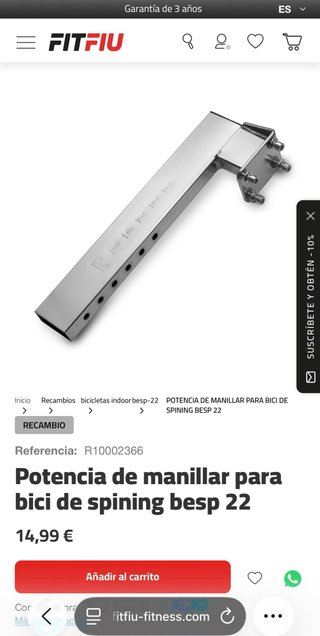 Bicicleta Estática Fit Fiu para Piezas